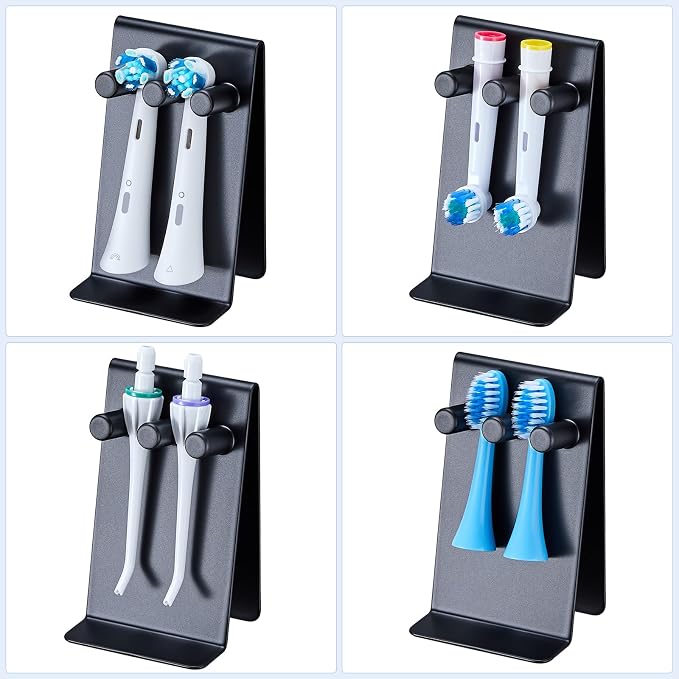 Electric Toothbrush Head Holder Adhesive or Tabletop, Tooth Brush Holder - Image 8