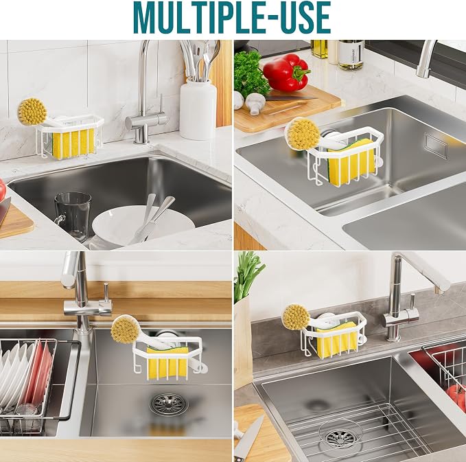 TAILI White Sponge Holder for Kitchen Sink - Image 7