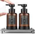 Luxspire 15oz Glass Foaming Soap Dispenser Set, Amber + Dark Gray, 2 Pack | by Luxspire