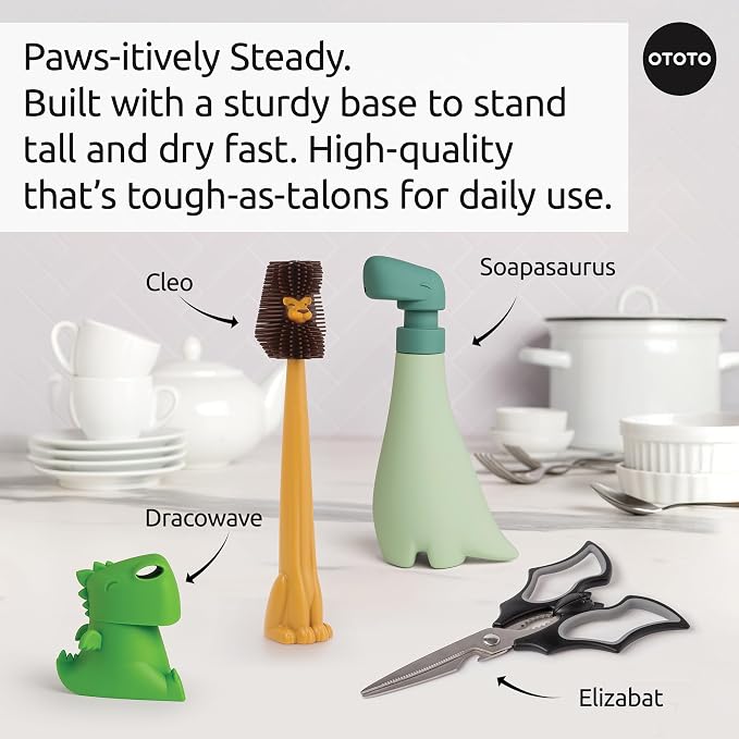 OTOTO Cleo Dish & Water Bottle Brush – Silicone Baby Bottle Brush, Water Bottle - Image 8