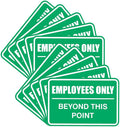 All Quality Classic Framed Employees Only Beyond This Point Wall or Door Sign | Easy to Install Business Signage - Medium (Green) 10 Pack