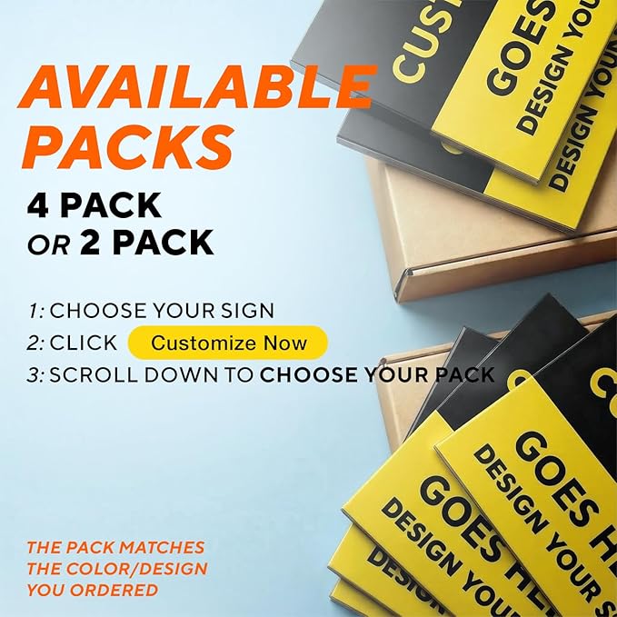 Custom Metal Signs, Personalized Aluminum, Customized Safety, Business Signs, Waterproof Outdoor, White Aluminum (Black & Yellow, 18x12 In)