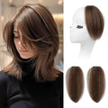 REECHO Clip in Hair Volumizer, Short Thick Clip in Hairpieces Adding Extra Hair Volume Extensions for Women with Thin Fine (Ginger Brown, 8 Inch(Pack of 2))