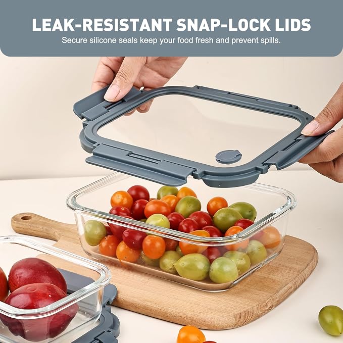 Liuruiyu 10 Pack Glass Food Storage Containers - Image 4