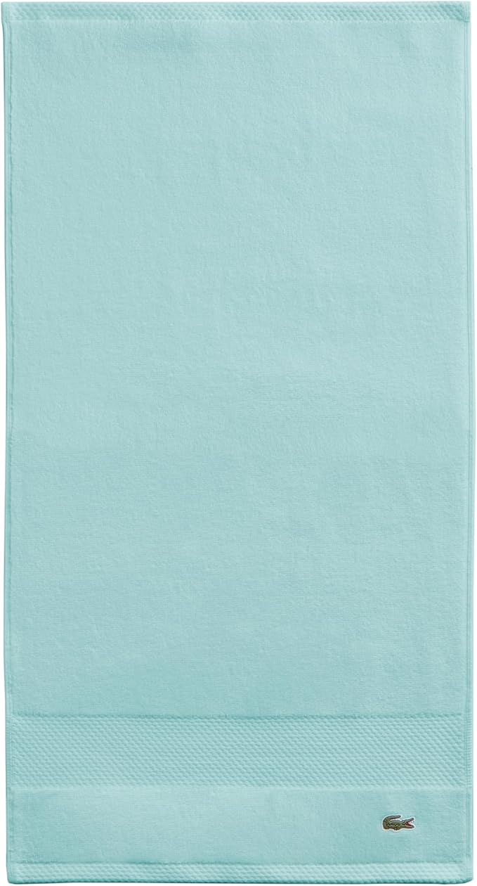 Lacoste Heritage 100% Supima Cotton Hand Towel 16" x 30", Mint | Highly by Unknown
