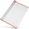Tomorotec Roll Up Dish Drying Rack Over Sink, 304 Steel, Heat-Resistant Trivet by Tomorotec