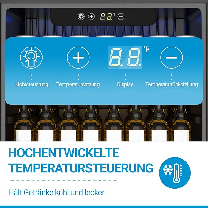 70 Can Freestanding Beverage Refrigerator, 1.6 Cu. Ft Drink Fridge with Quiet Compressor and Temperature Control, Small Refrigerator with Adjustable Shelves for Soda, Beer or Wine, Black