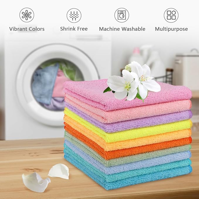 Orighty Wash Cloths, Face Towels 12x12 Inch 10 Pack - Image 6