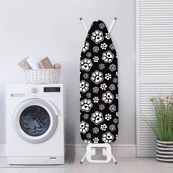 Dog Paw Prints Polyester Ironing Board Cover Hook & Loop Elastic Edge Easy to - Image 4
