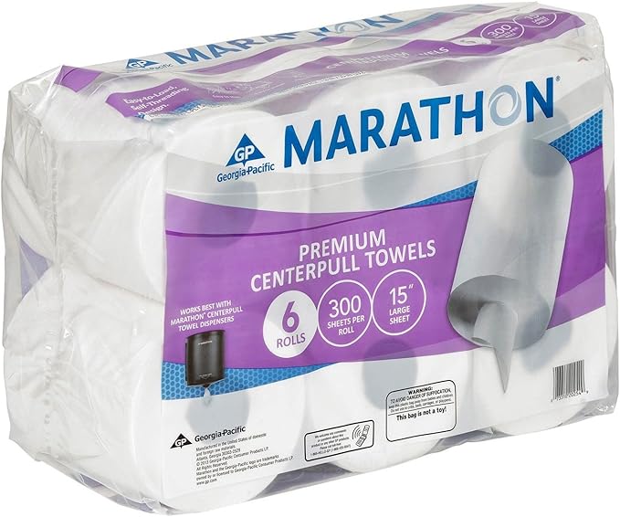 Marathon Centerpull Towels, 6 Rolls-300 sheets per roll by Marathon