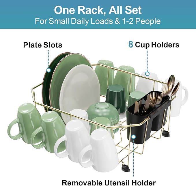 GSlife Small in Sink Dish Drying Rack - Image 4