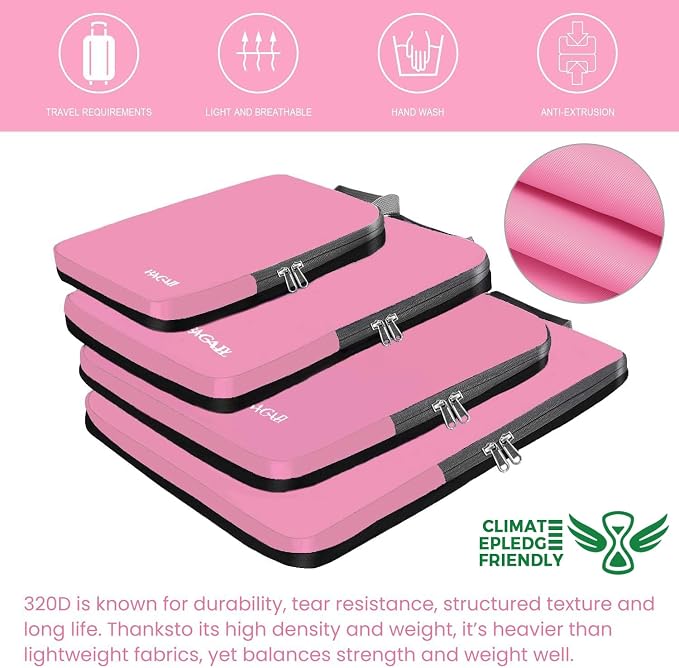BAGAIL 4 Set/6 Set/8 Set Compression Packing Cubes Travel Accessories - Image 6