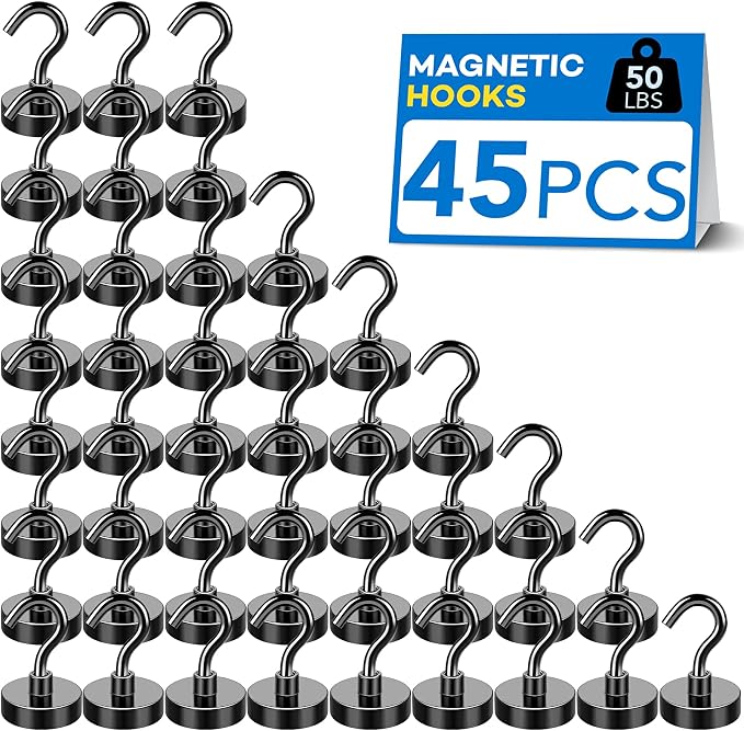 LOVIMAG Magnetic Hooks for Cruise Essentials 2026 Cabins Door 45 Pack-50LBS by LOVIMAG