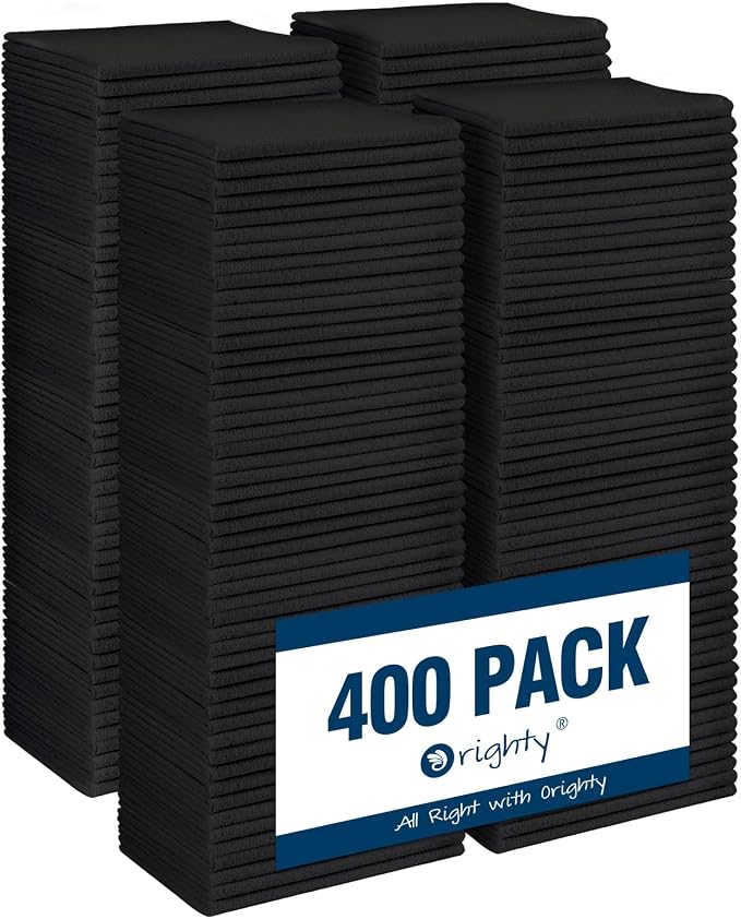 Orighty Microfiber Cleaning Cloth, 400 Pack Highly Absorbent Cleaning Rags by AllRightinOrighty