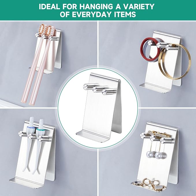 Electric Toothbrush Head Holder Adhesive or Tabletop, Tooth Brush Holder - Image 8