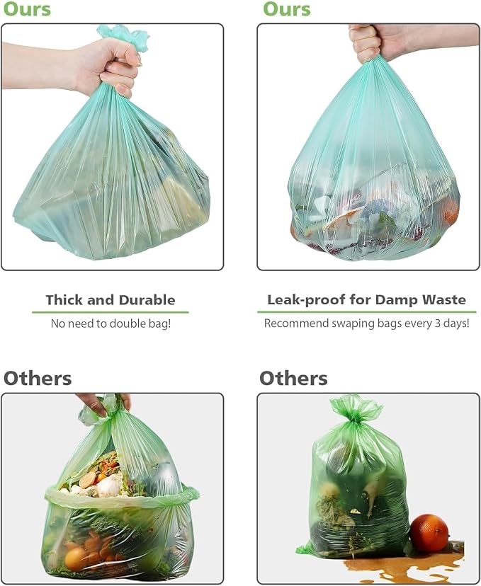 AYOTEE Biodegradable Medium 8 Gallon Trash Bags ，Leak Proof Compostable Bag | - Image 5