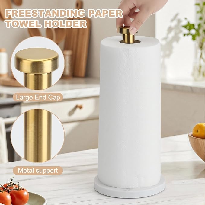 Standing Paper Towel Holder, Kitchen Paper Towel Roll Holder- - Image 5