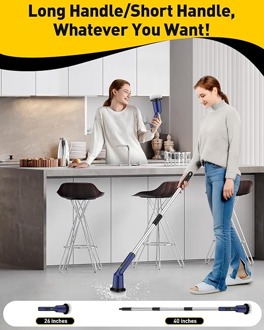 Electric Spin Scrubber for Bathroom, Shower Scrubber - Image 6