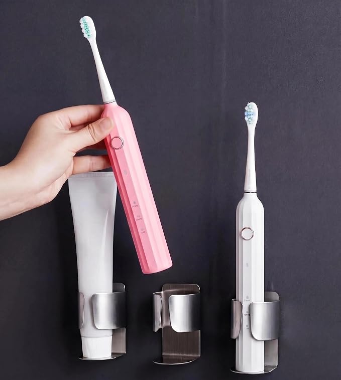 Electric Toothbrush Holder Wall Mount – No Drill 304 Stainless Steel Self - Image 4