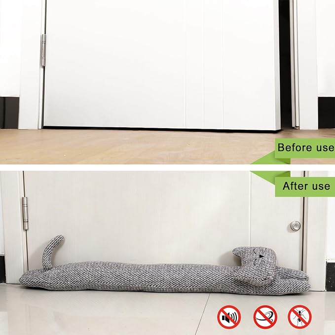 34 Inch 3LB Heavy Duty Under Door Draft Stopper, Decorative Soundproof Door - Image 5