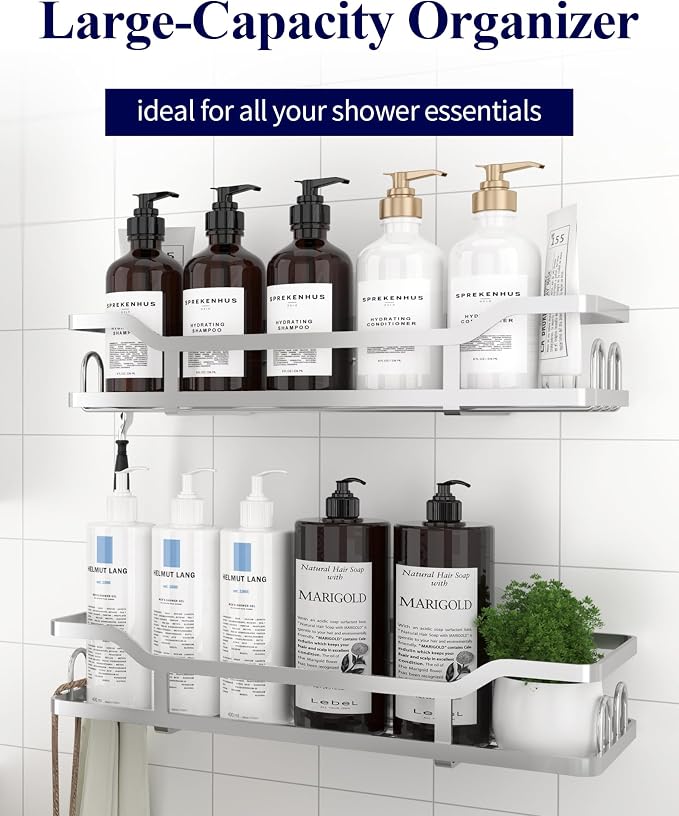 Kitsure Shower Caddy, Adhesive Shower Organizer - Image 5