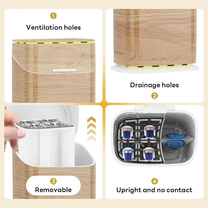 GFWARE Wood Bathroom Toothbrush Holder - Image 5