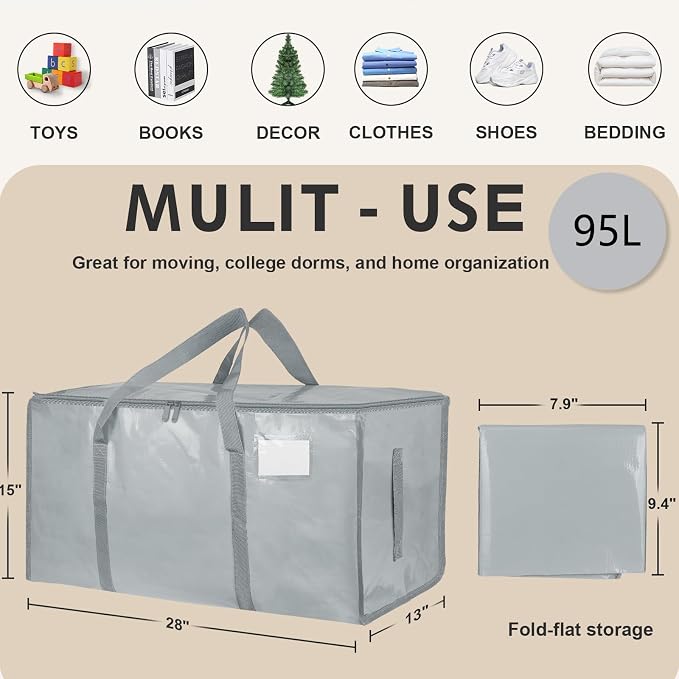 12 Pack-Extra Large Heavy Duty Moving Bags - Image 2