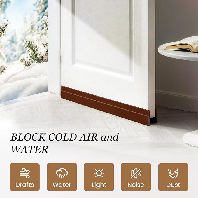 4 Pack Door Draft Stopper, Door Sweep - Image 3