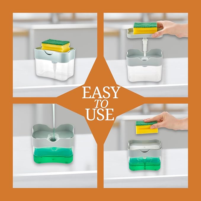 HEFA Dish Soap Dispenser and Sponge Holder - Image 5