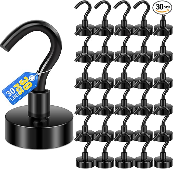 LOVIMAG Magnetic Hooks for Cruise Essentials 2026 Cabins Door 30 Pack-30LBS by LOVIMAG