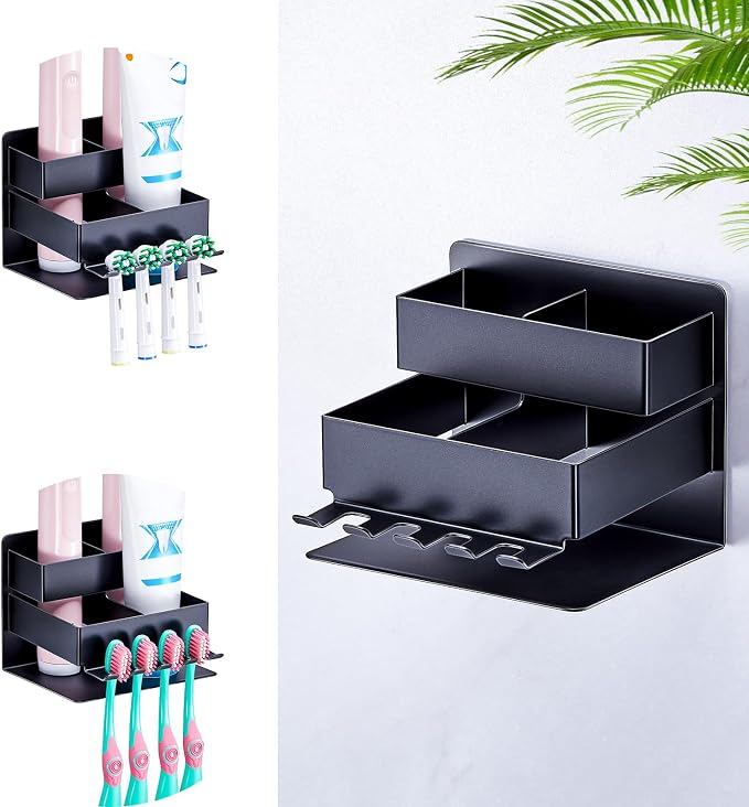 Electric Toothbrush Head Holder, Electric Toothbrush Holders Wall Mounted by WAYASI