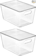 Vtopmart 2 Pack Clear Stackable Storage Bins by Vtopmart