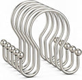 Shower Curtain Hooks, Stainless Steel Shower Curtain Hangers, Metal Shower by Goowin