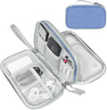 FYY Electronic Organizer, Travel Tech Pouch, Cable Organizer Blue Quilted | by FYY