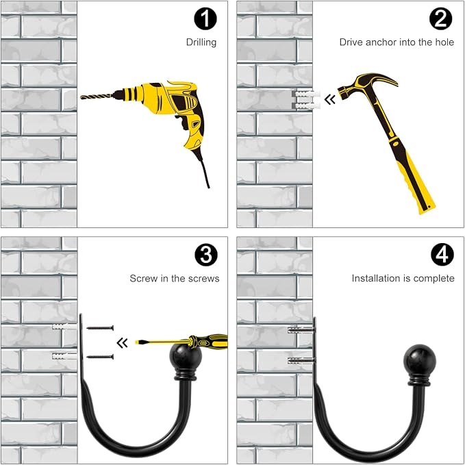Black Curtain Hooks - Image 7
