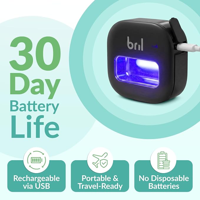 UV-C Toothbrush Sanitizer and Holder, Wall Mounted, Rechargeable | 30-Day - Image 4