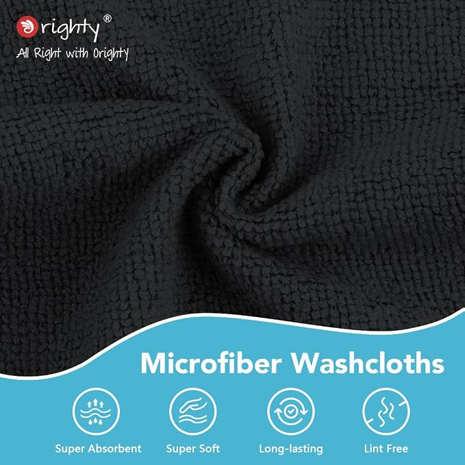Orighty Wash Cloths, Face Towels 12x12 Inch 20 Pack - Image 4