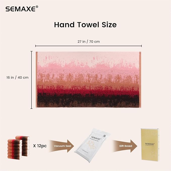 12-Pack Cotton Hand Towels for Bathroom - Image 2