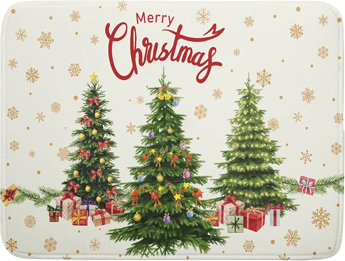 Kawani Christmas Tree Dish Drying Mat 18x24 by Kawani