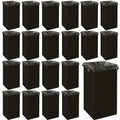 Nosiny 20 Pcs 40 Gallon Disposable and Reusable Corrugated Cardboard Trash Cans for Events, Recycling Bins Bulk with Trash Bags, Cardboard Garbage Boxes for Parties, 18 x 18 x 31 (Black)