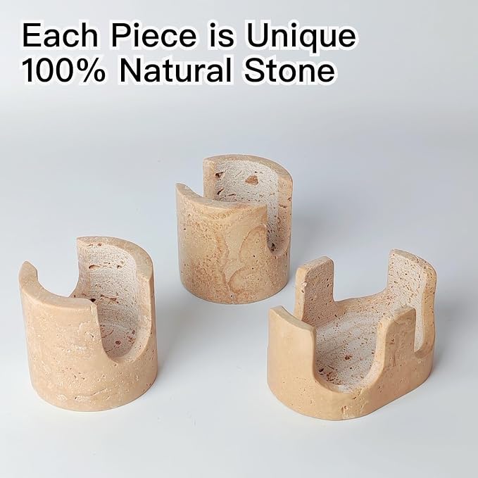 2 in 1 Travertine Sponge Holder, 2 Slot Natural Stone Sink Organizer - Image 7