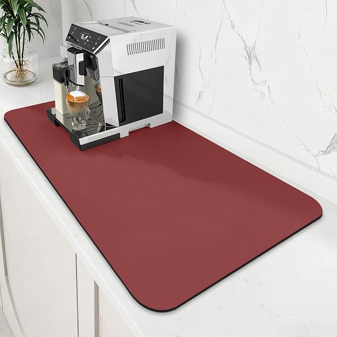 Coffee Mat Super Absorbent Dish Drying Mat Coffee Bar Mat 18"x 32" by WiseLife