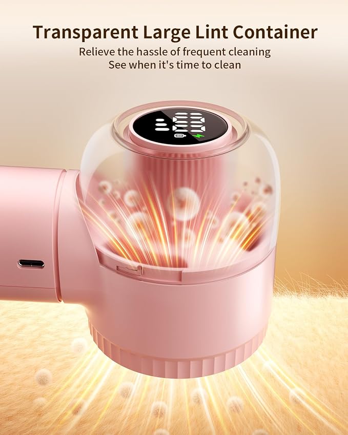 Fabric Shaver with Lint Brush, Large Lint Shaver with Digital Display | - Image 5