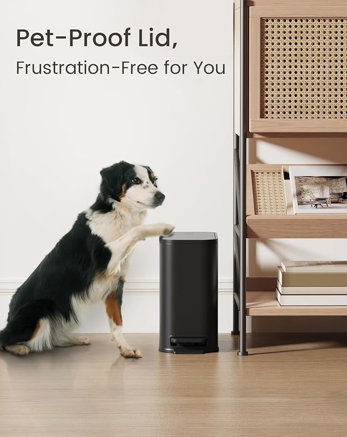 Cesun Small Black Bathroom Trash Can - Image 6