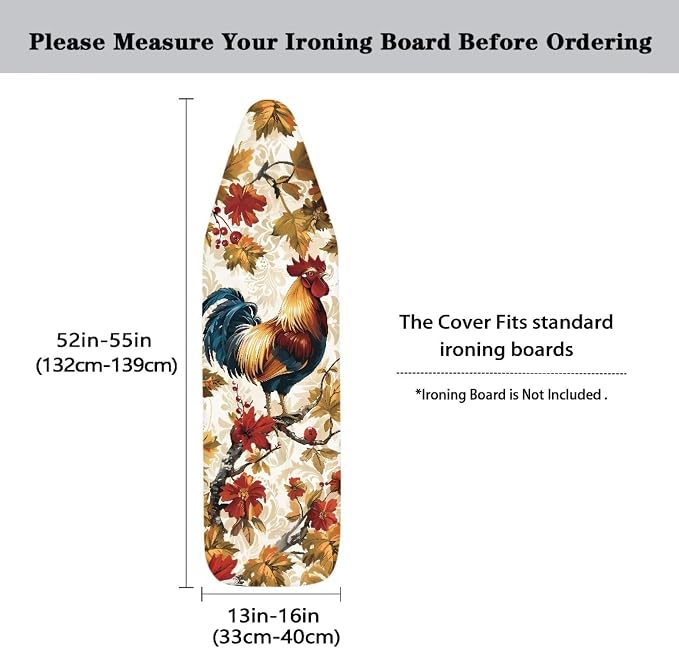 Rooster Ironing Board Cover Iron Pad Covers Padding - Image 5