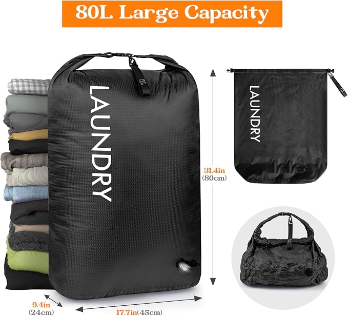 Travel Laundry Bag, Waterproof Compression Storage - Image 3