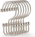 Shower Curtain Hooks, Durable Shower Curtain Rings Rust Proof, Double Glide by Goowin