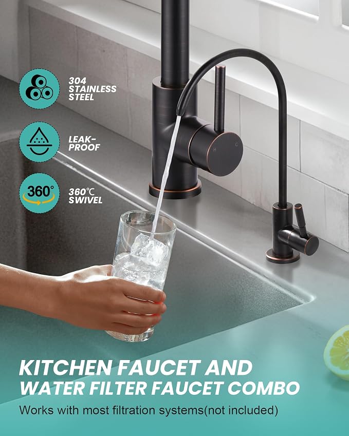 Kitchen Faucet and Water Filter Faucet: Stainless Steel Kitchen Sink Faucet - Image 5