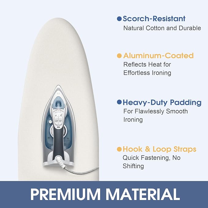 Ironing Board Cover and Pad for Standard Size 15" x 54" - Image 2