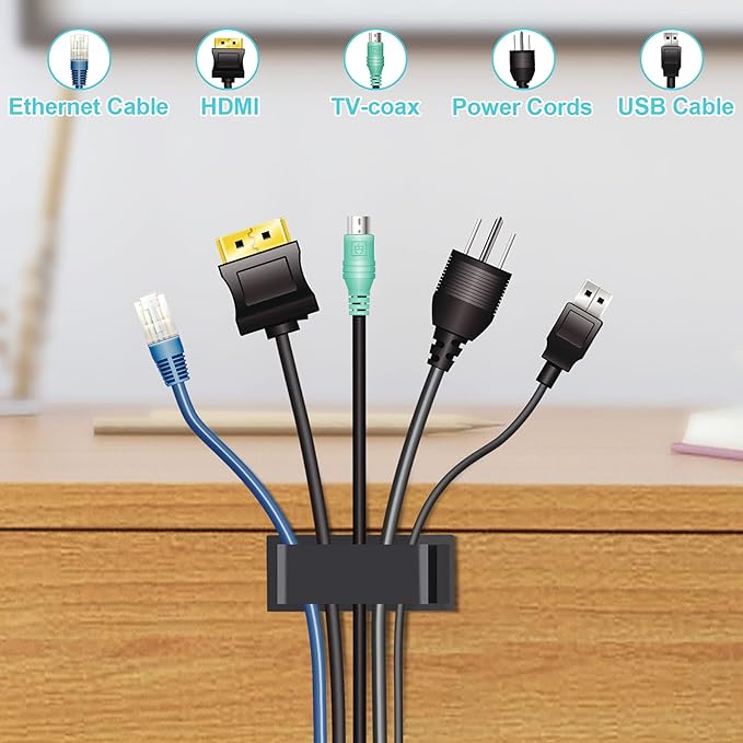 TidyHelper 20 PCS Cable Management Clips, - Image 3
